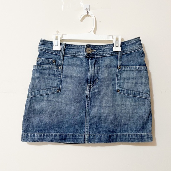 H&M Skirts Hm Blue Denim Skirt Poshmark
